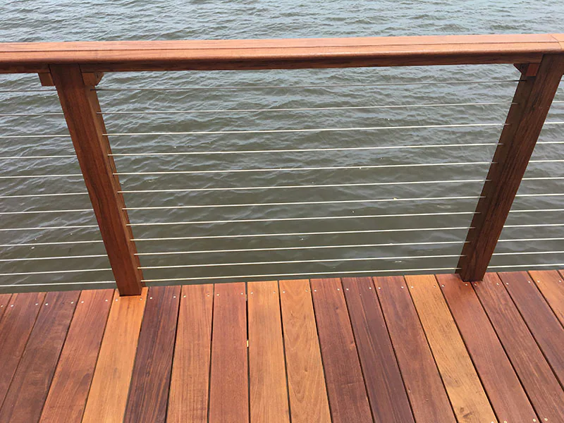 Completed residential dock with boat slip on the Indian River Lagoon