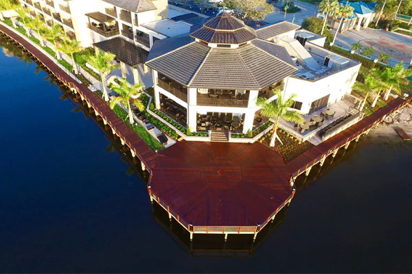 Dock and riverfront construction at Quail Valley on the Indian River Lagoon