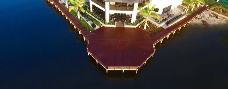 Commercial dock and walkway system on the Indian River Lagoon